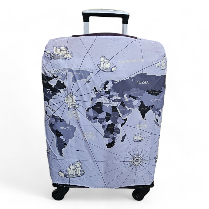 FUNDA ANTIDESGARRO CARRY ON - MAPA GRIS